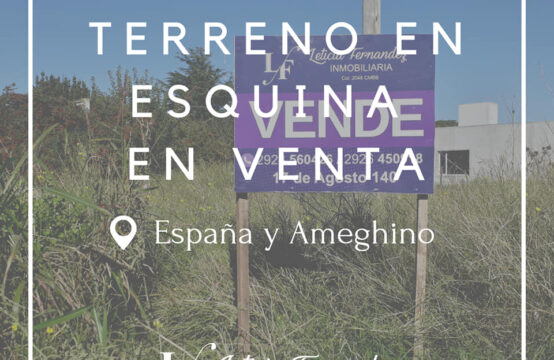 TERRENO EN ESQUINA &#8211; España y Ameghino