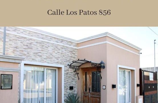 **VENDIDA** CASA A LA VENTA &#8211; Los Patos 856