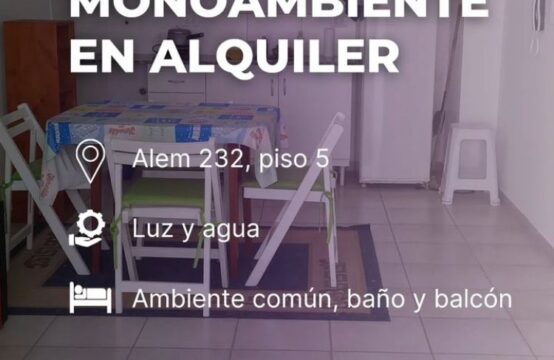 **ALQUILADO** DEPARTAMENTO EN ALQUILER &#8211; Alem al 232, 5° Piso